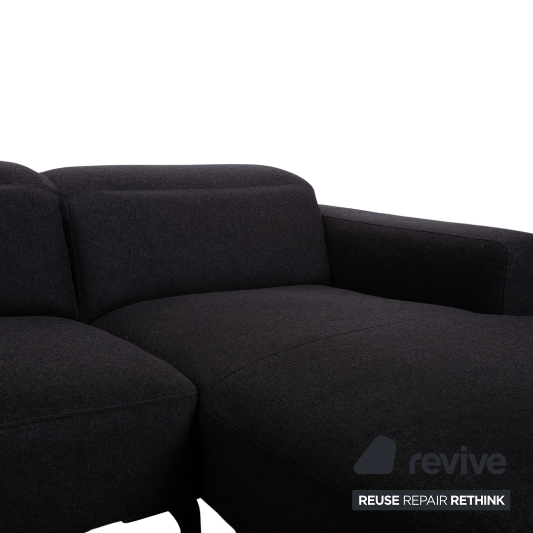 BoConcept Zürich Stoff Ecksofa Grau Anthrazit Sofa Couch manuelle Funktion