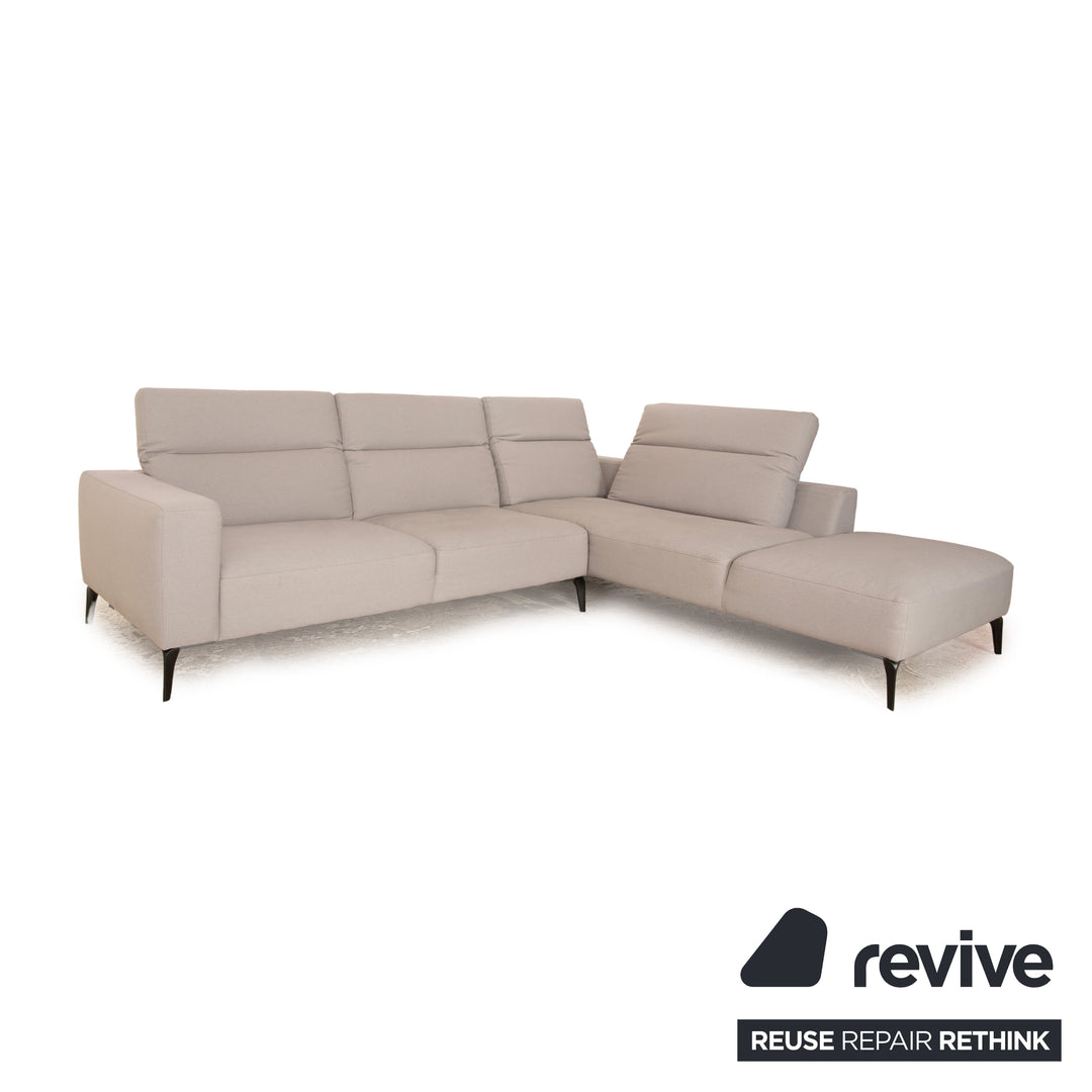 BoConcept Zurich Fabric Corner Sofa Grey Recamiere Right Sofa Couch