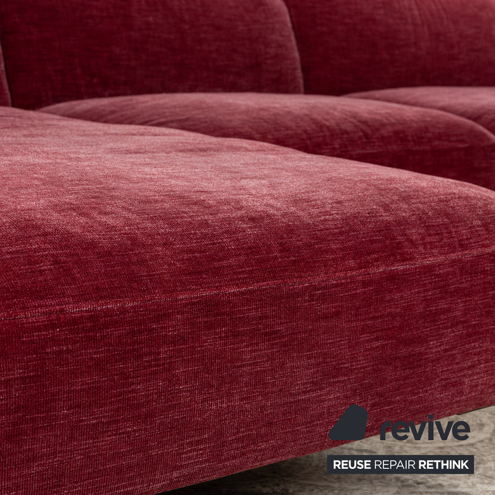 BoConcept Zürich Stoff Ecksofa Recamiere Links Rot	Sofa Couch manuelle Funktion