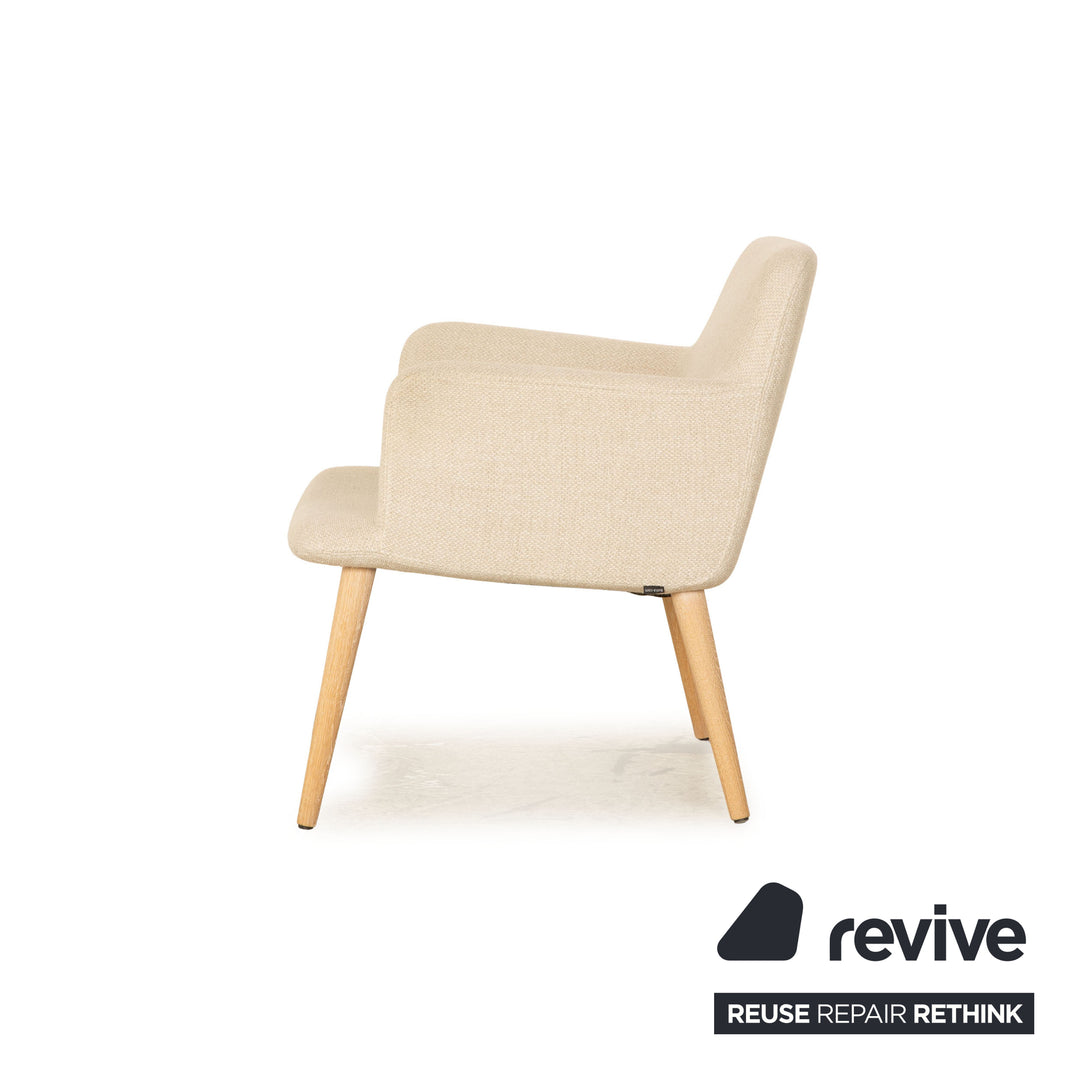 Fauteuil Bolia C3 en tissu crème