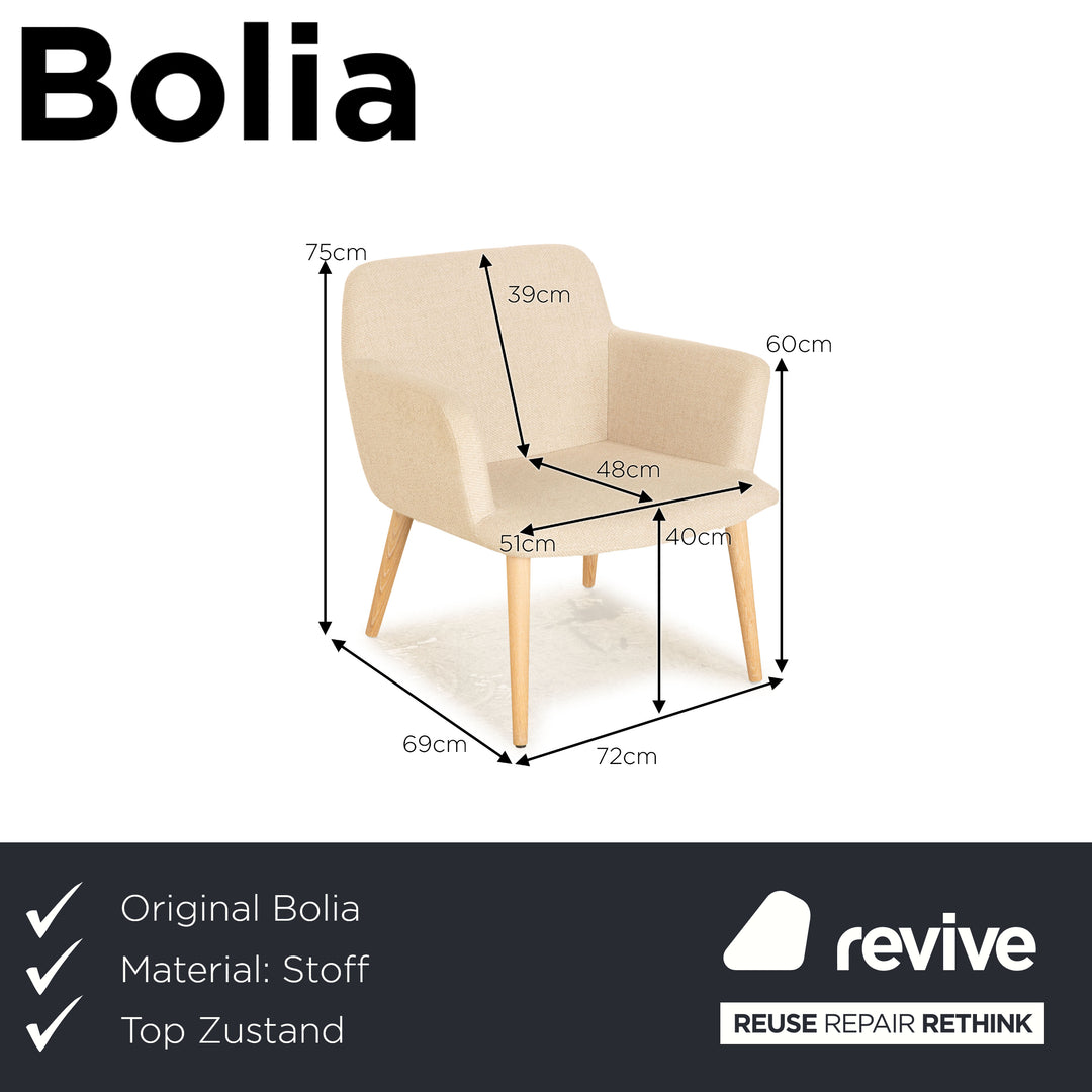 Bolia C3 fabric armchair cream