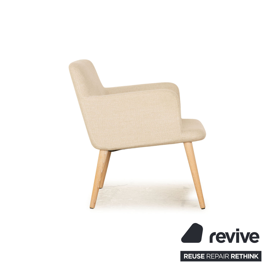 Fauteuil Bolia C3 en tissu crème