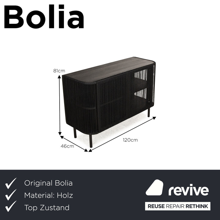 Bolia Cord Holz Sideboard Schwarz