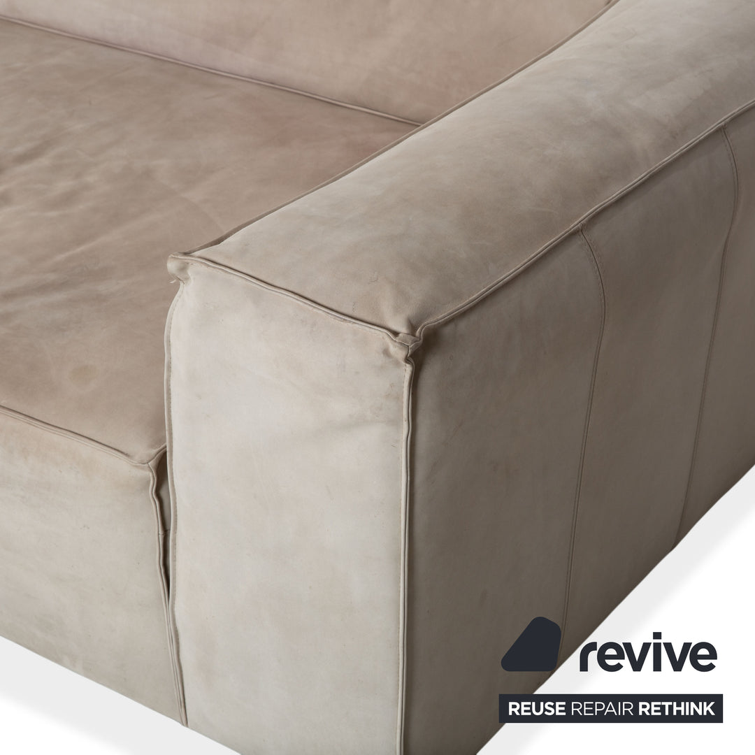 Bolia Cosima Leder Viersitzer Grau Sand Sofa Couch