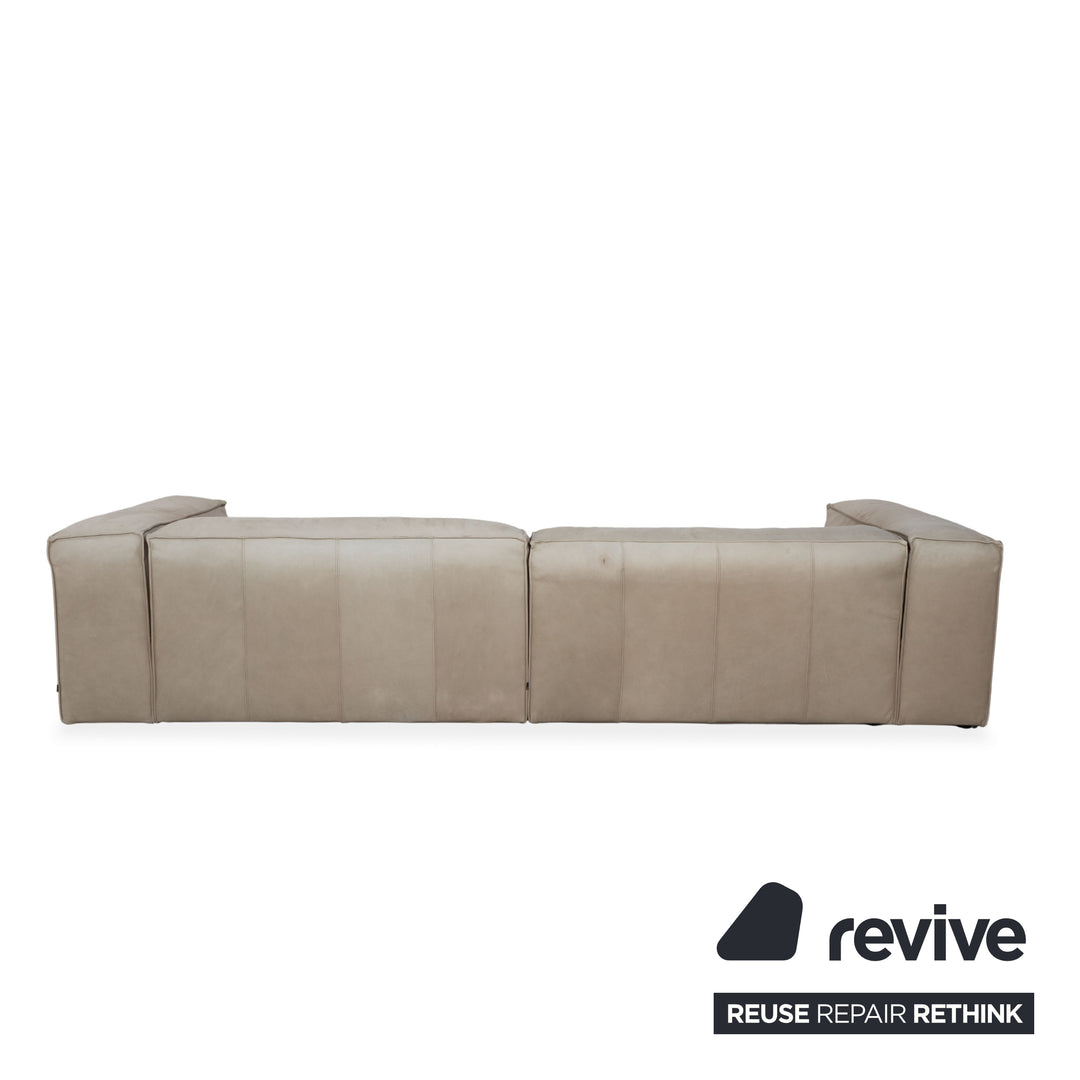 Bolia Cosima Leder Viersitzer Grau Sand Sofa Couch