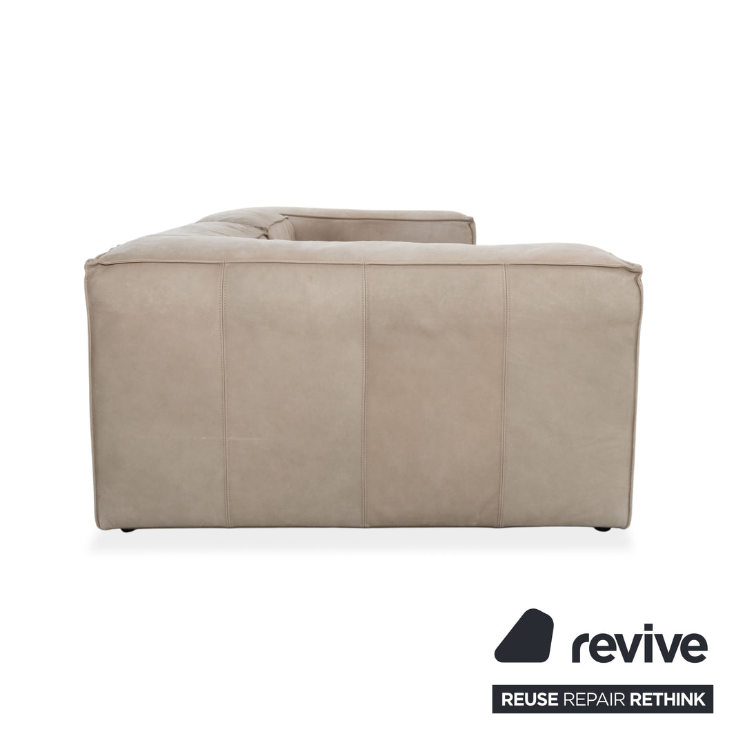 Bolia Cosima Leder Viersitzer Grau Sand Sofa Couch