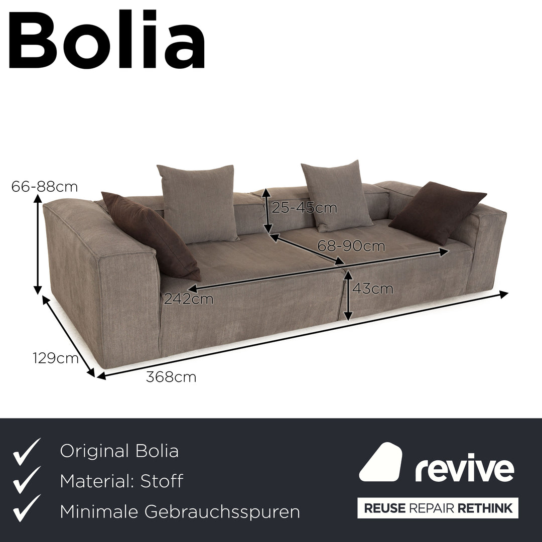 Bolia Cosima Fabric Four Seater Gray Sofa Couch