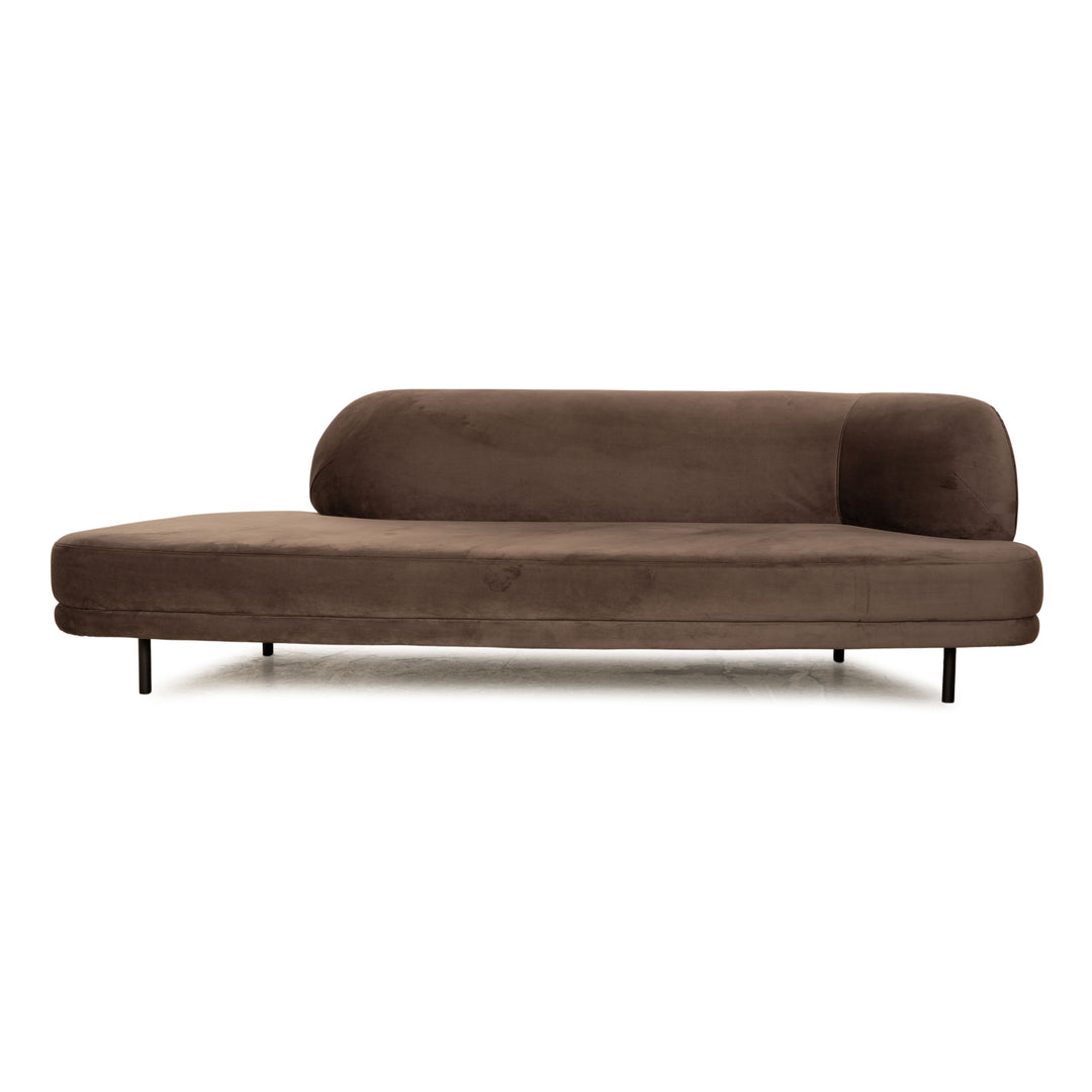 Bolia Grace Fabric Three Seater Brown Velor Sofa Couch