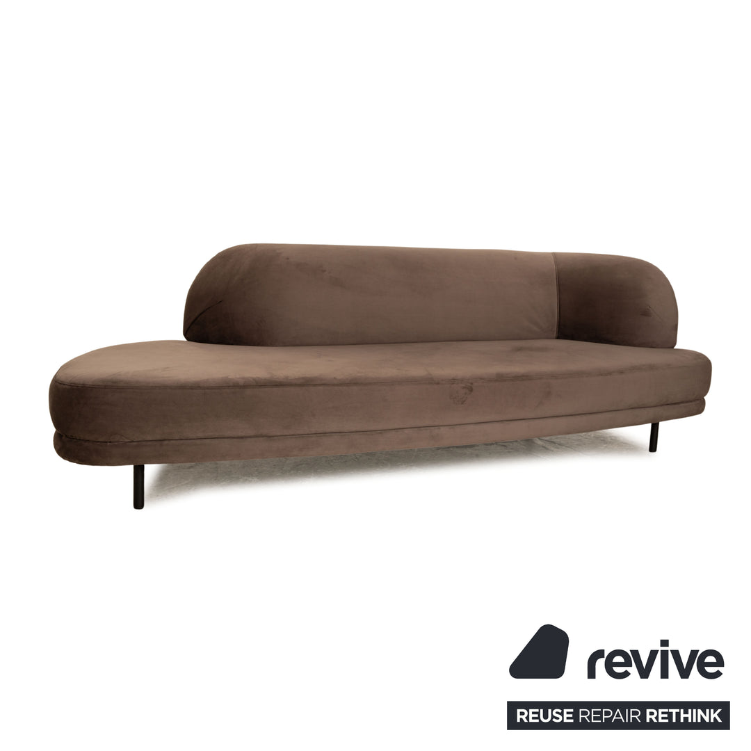 Bolia Grace Stoff Dreisitzer Braun Velours Sofa Couch