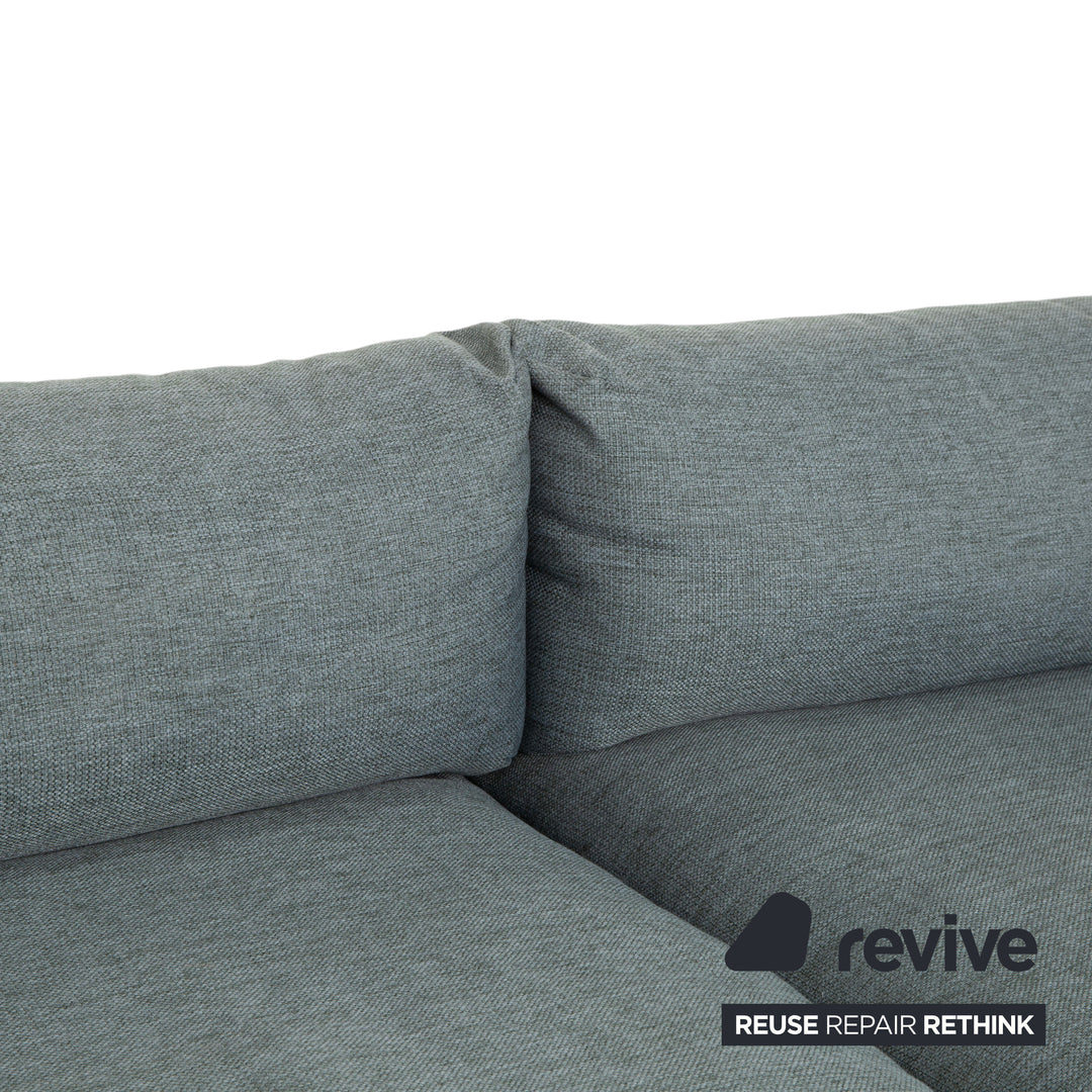 Canapé quatre places Bolia Lomi en tissu gris-bleu-vert