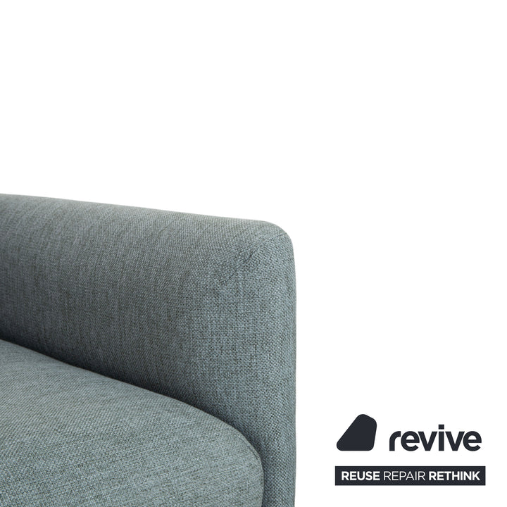 Canapé quatre places Bolia Lomi en tissu gris-bleu-vert