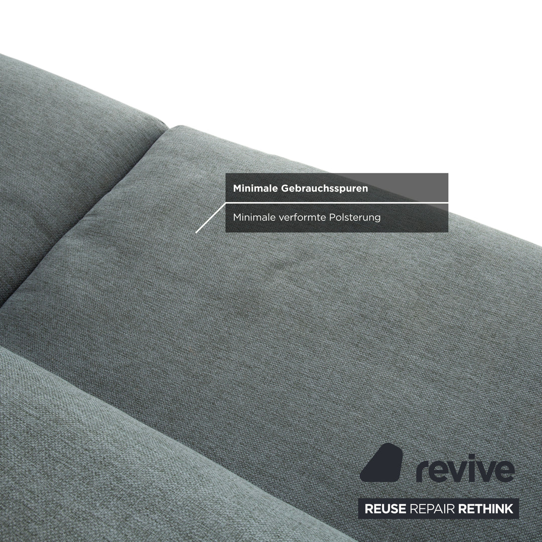 Canapé quatre places Bolia Lomi en tissu gris-bleu-vert