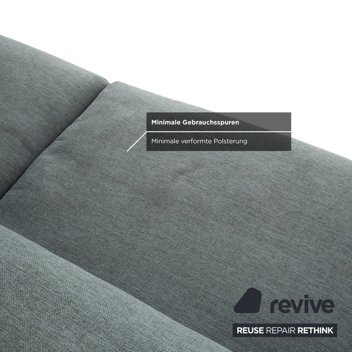 Canapé quatre places Bolia Lomi en tissu gris-bleu-vert