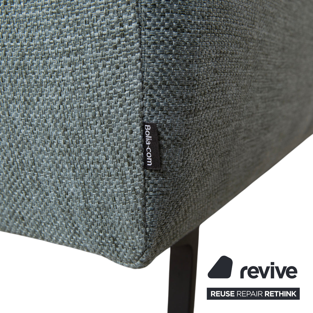 Bolia Lomi Stoff Viersitzer Grau Blau Grün Sofa Couch
