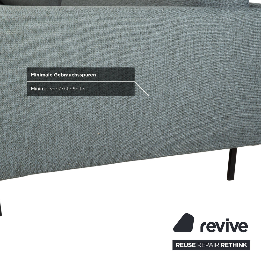 Canapé quatre places Bolia Lomi en tissu gris-bleu-vert