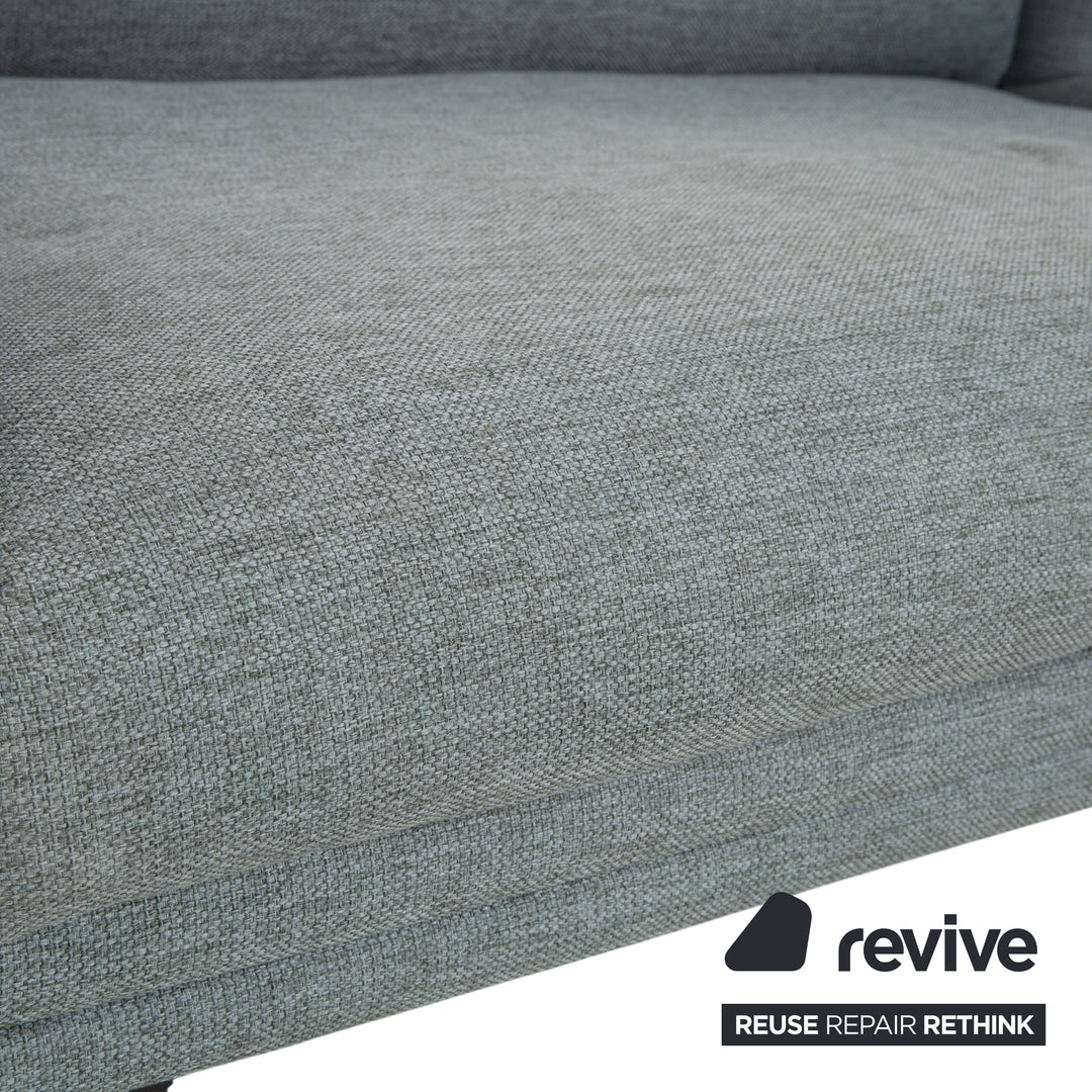 Canapé quatre places Bolia Lomi en tissu gris-bleu-vert