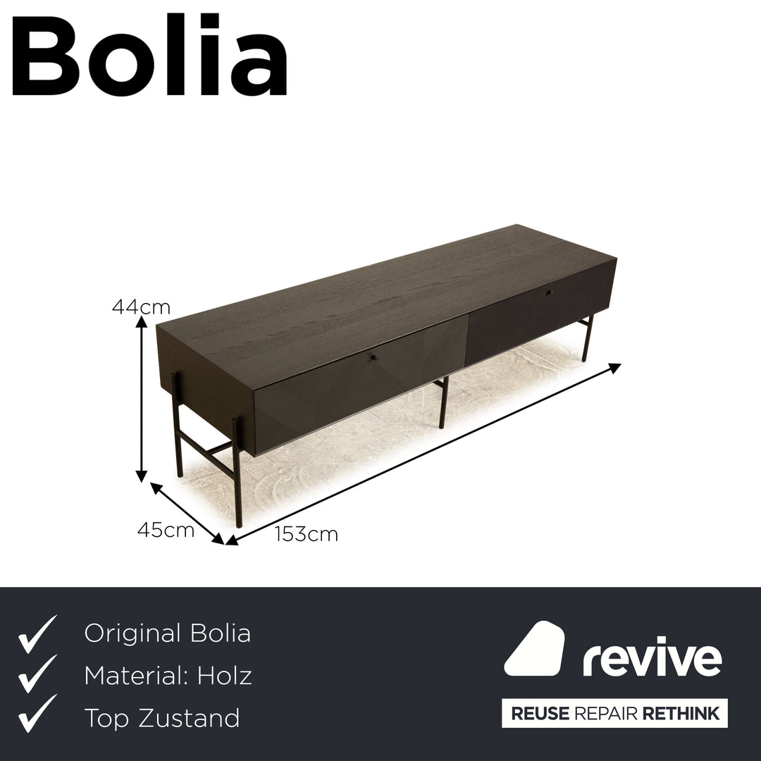 Bolia Luxe Holz Sideboard Schwarz 153cm x 45cm HiFi