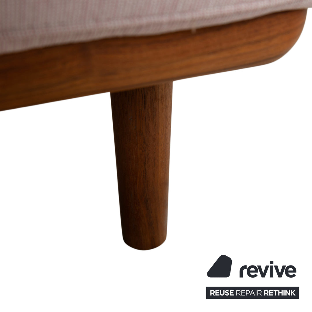Tabouret en bois et tissu Bolia Madison rose et gris