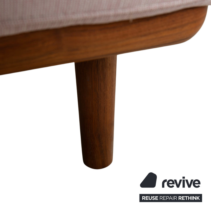 Tabouret en bois et tissu Bolia Madison rose et gris