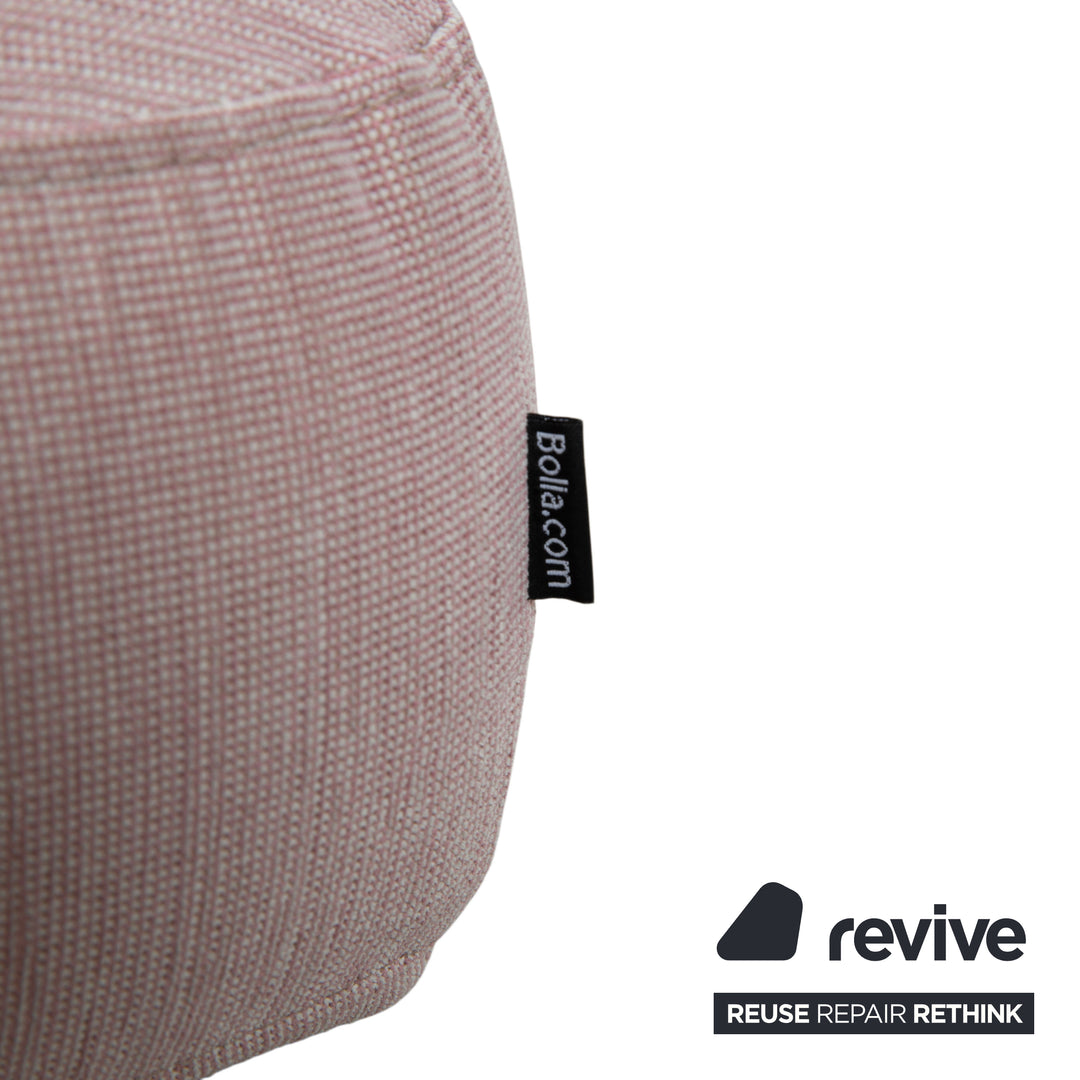 Tabouret en bois et tissu Bolia Madison rose et gris