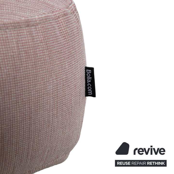 Tabouret en bois et tissu Bolia Madison rose et gris