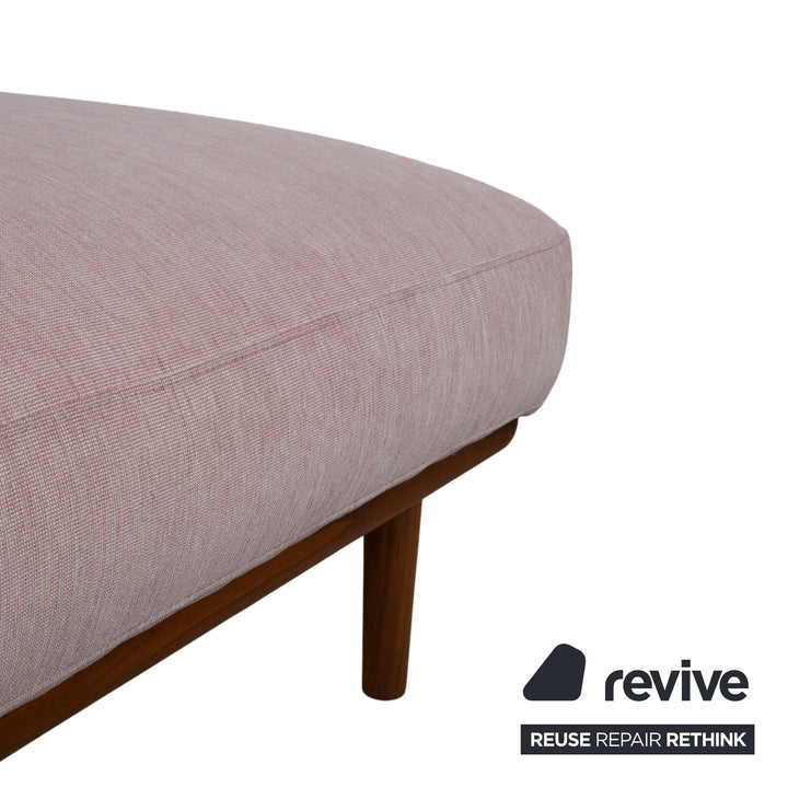 Tabouret en bois et tissu Bolia Madison rose et gris
