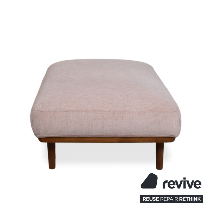 Tabouret en bois et tissu Bolia Madison rose et gris
