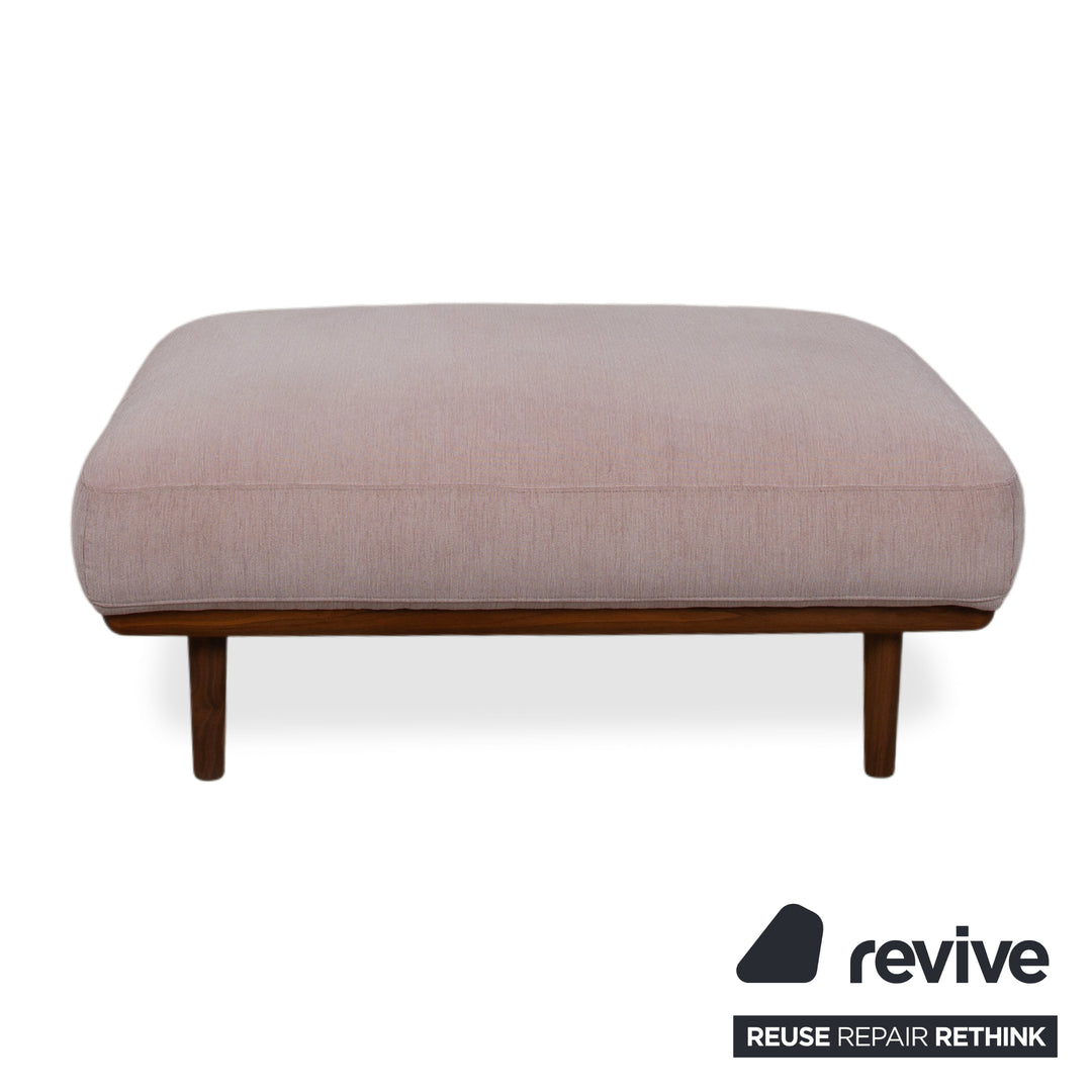 Tabouret en bois et tissu Bolia Madison rose et gris