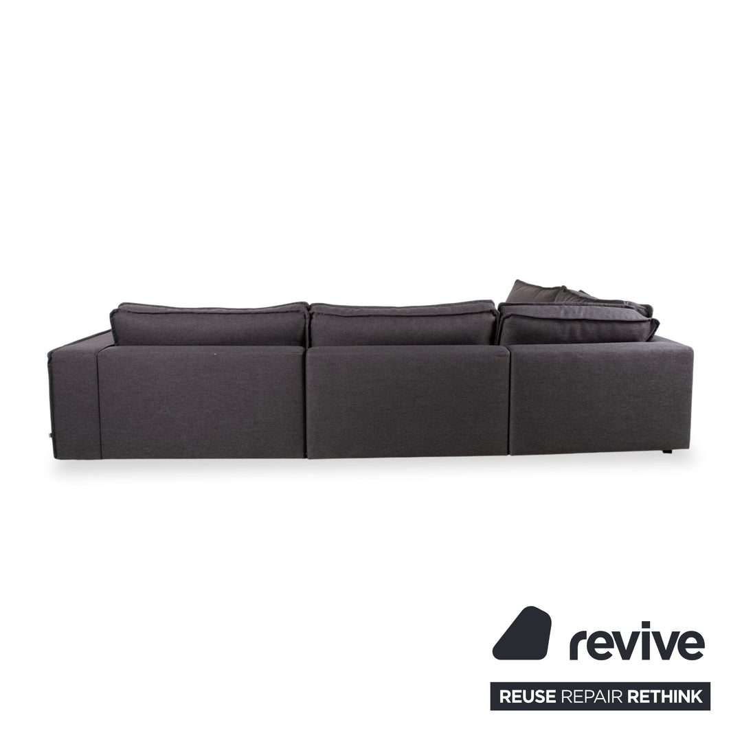 Bolia Noora Stoff Ecksofa Schwarz Anthrazit Dunkelgrau Sofa Couch