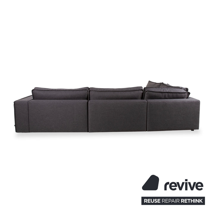 Bolia Noora Stoff Ecksofa Schwarz Anthrazit Dunkelgrau Sofa Couch