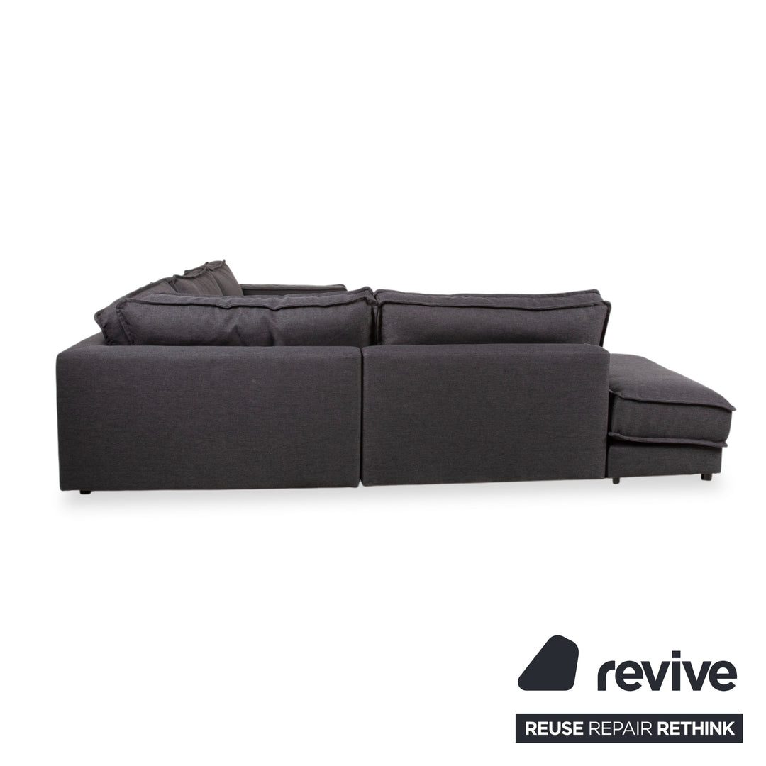 Bolia Noora Stoff Ecksofa Schwarz Anthrazit Dunkelgrau Sofa Couch