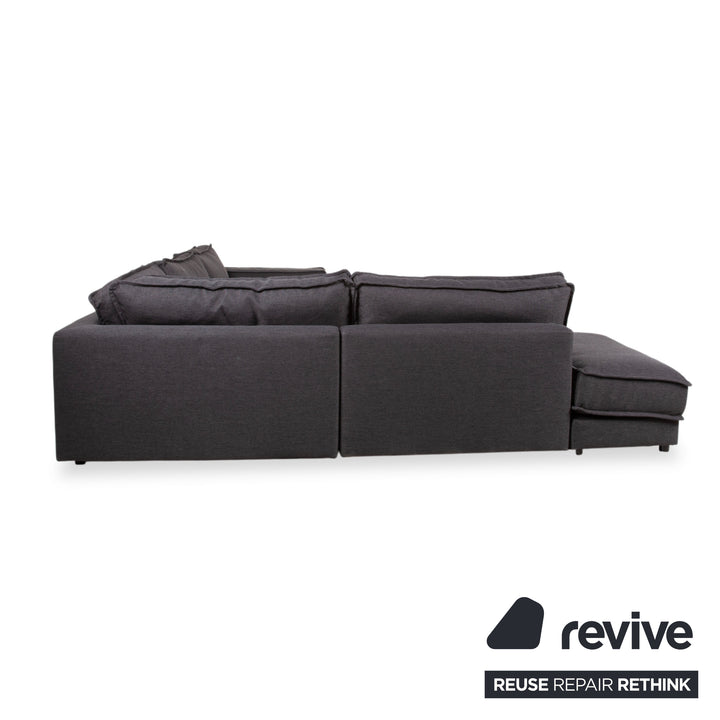 Bolia Noora Stoff Ecksofa Schwarz Anthrazit Dunkelgrau Sofa Couch