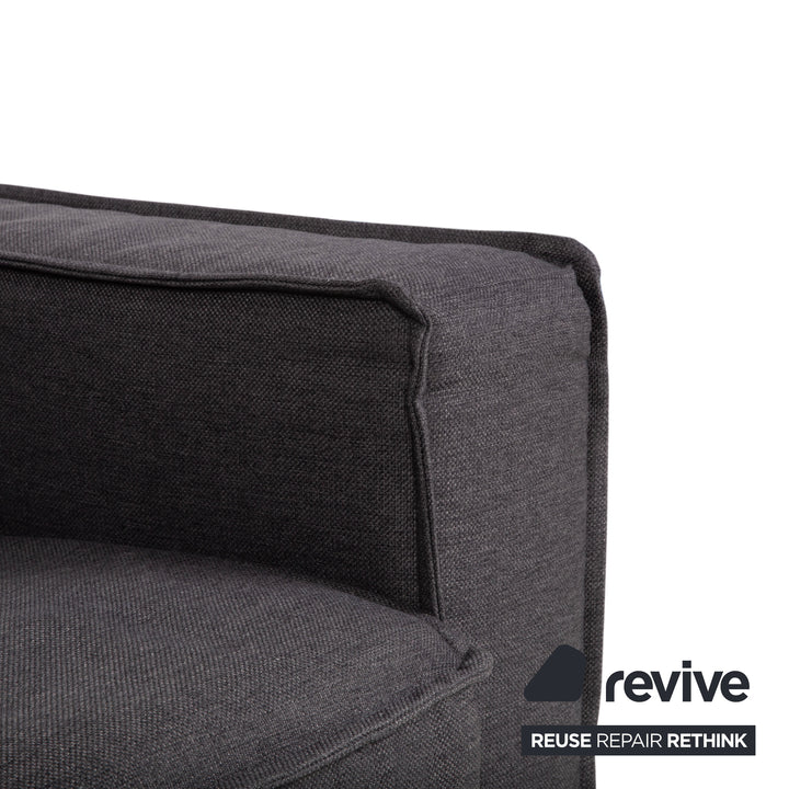 Bolia Noora Stoff Ecksofa Schwarz Anthrazit Dunkelgrau Sofa Couch
