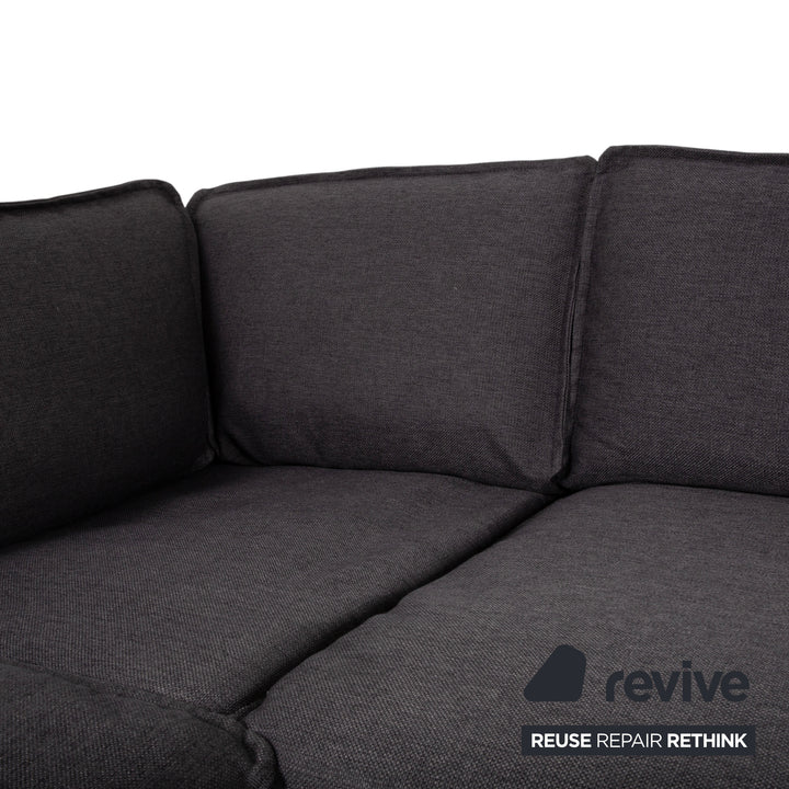 Bolia Noora Stoff Ecksofa Schwarz Anthrazit Dunkelgrau Sofa Couch