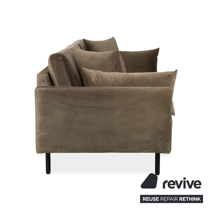 Bolia Scandinavia Three-Seater Stool Fabric Sofa Olive Green Couch