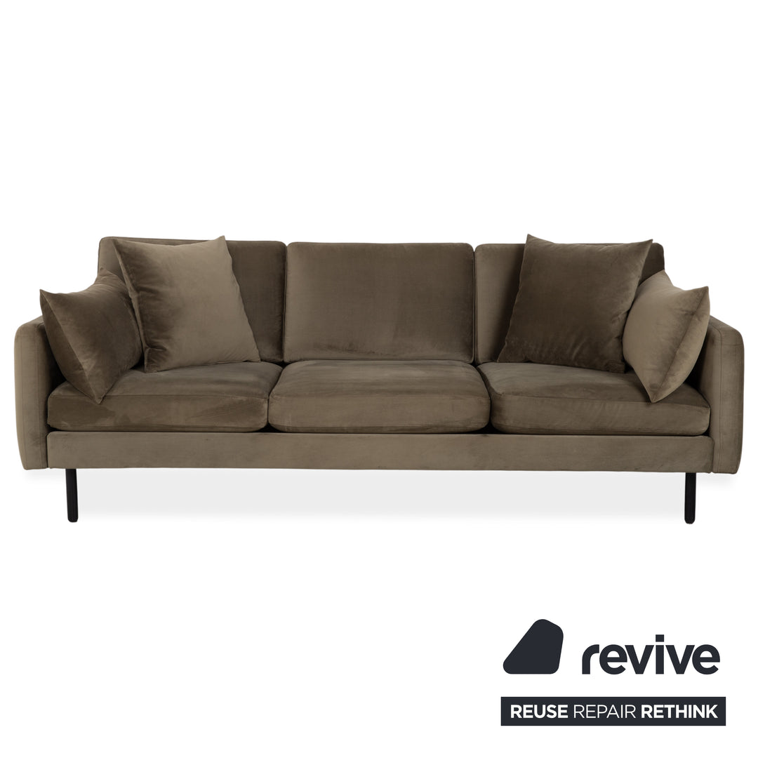 Bolia Scandinavia Dreisitzer Hocker Stoff Sofa Oliv Grün Couch