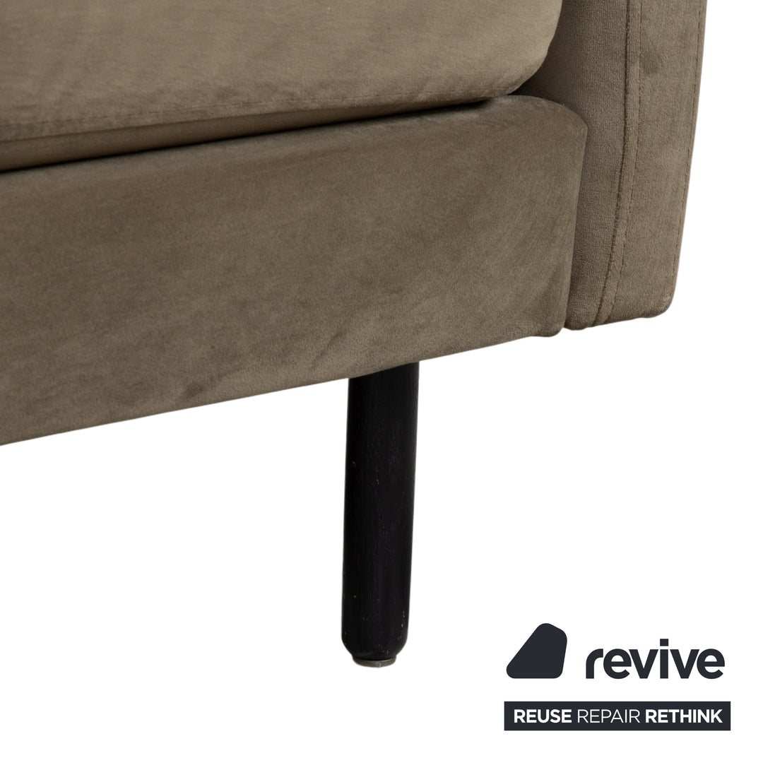Bolia Scandinavia Three-Seater Stool Fabric Sofa Olive Green Couch