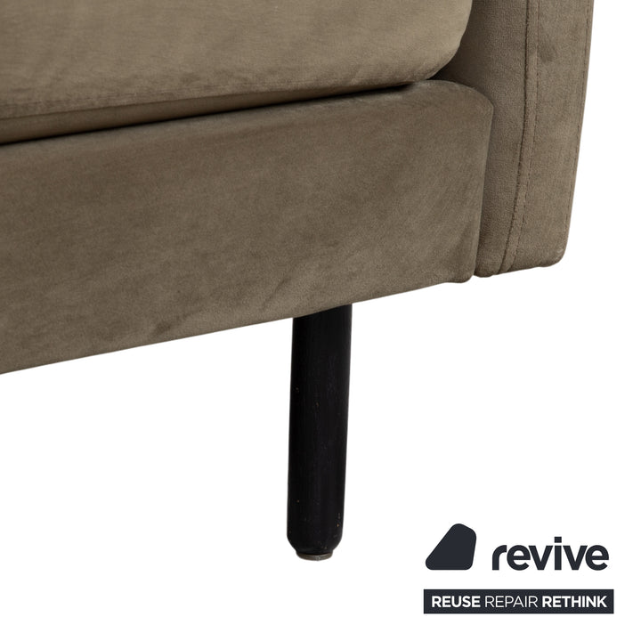 Bolia Scandinavia Three-Seater Stool Fabric Sofa Olive Green Couch