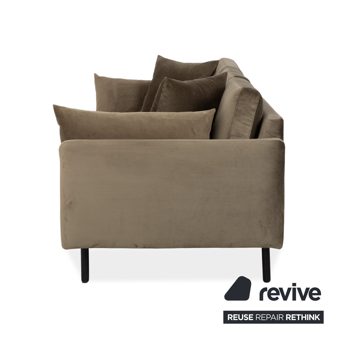 Bolia Scandinavia Three-Seater Stool Fabric Sofa Olive Green Couch