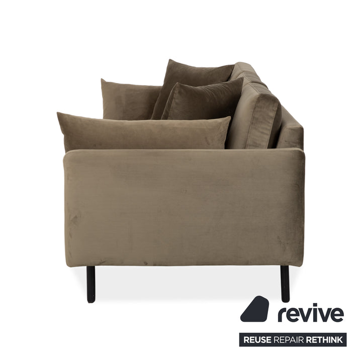 Bolia Scandinavia Three-Seater Stool Fabric Sofa Olive Green Couch