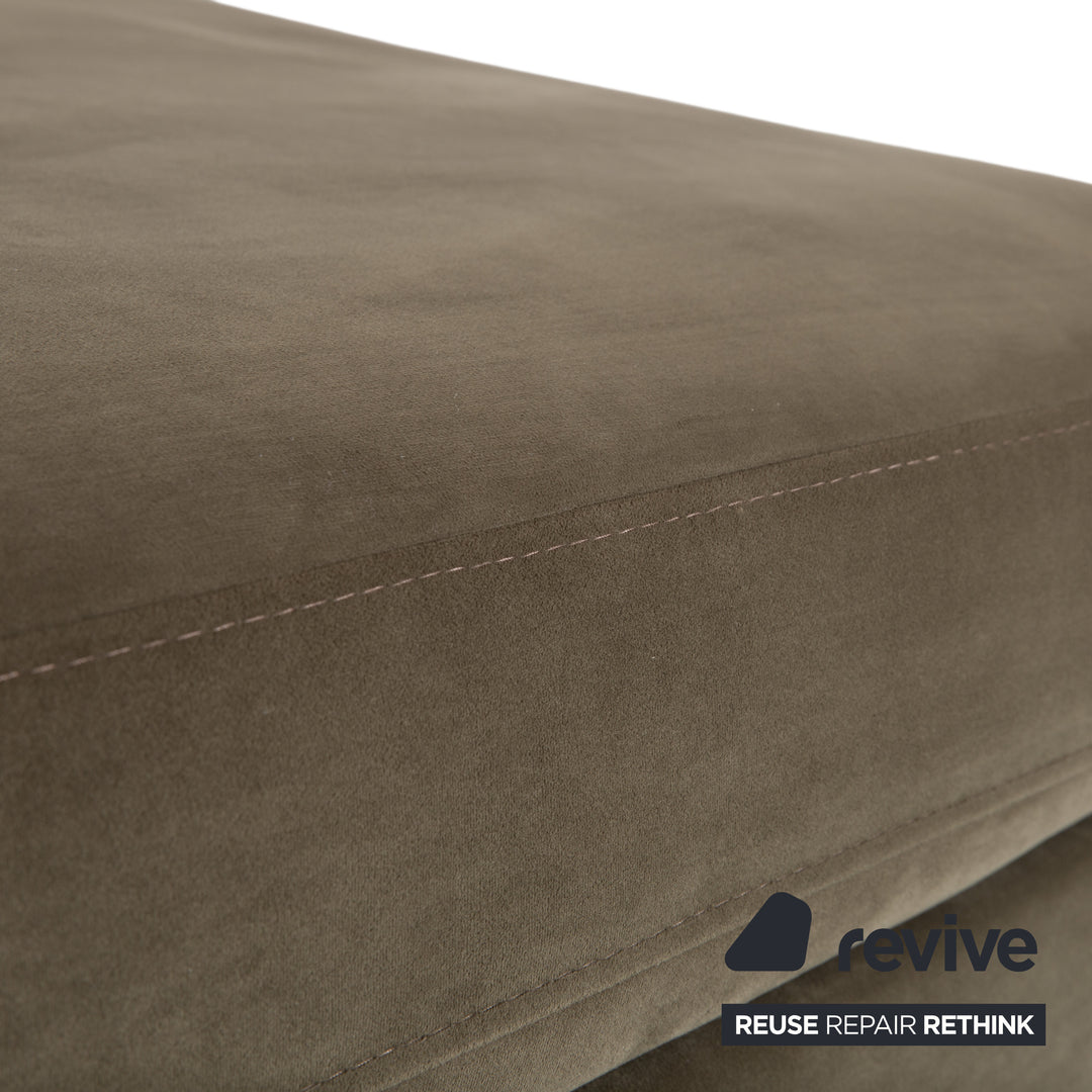 Bolia Scandinavia Dreisitzer Hocker Stoff Sofa Oliv Grün Couch