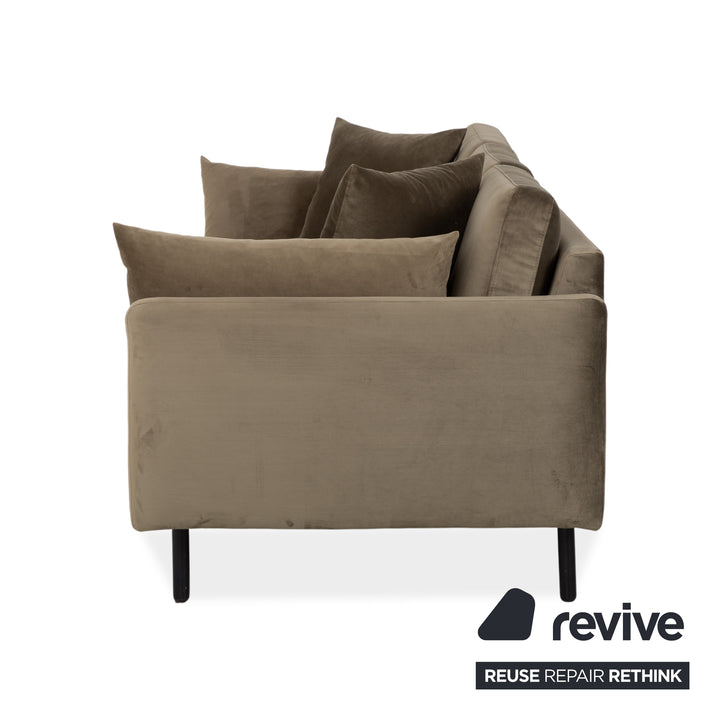 Bolia Scandinavia Three-Seater Fabric Sofa Olive Green Couch