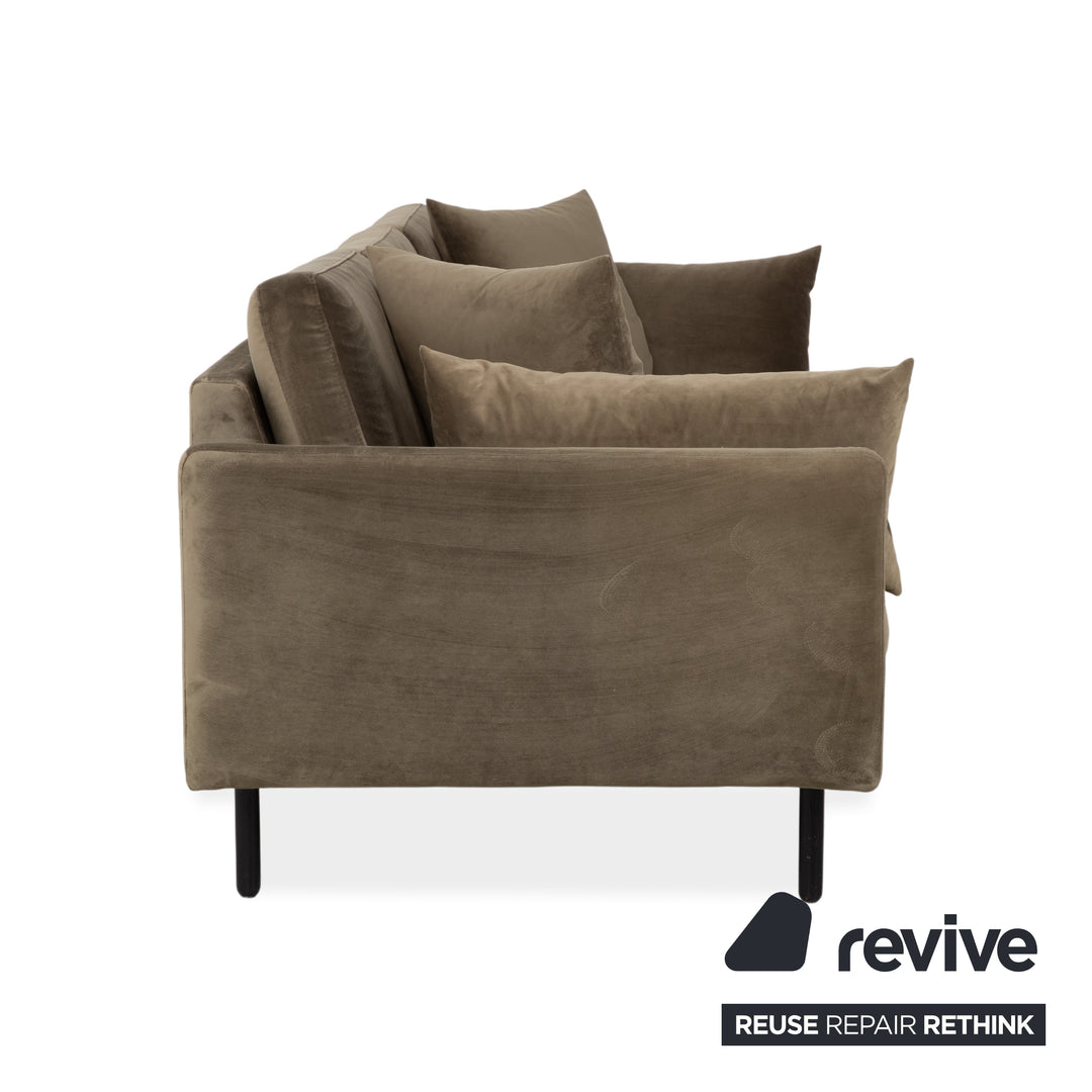Bolia Scandinavia Three-Seater Fabric Sofa Olive Green Couch