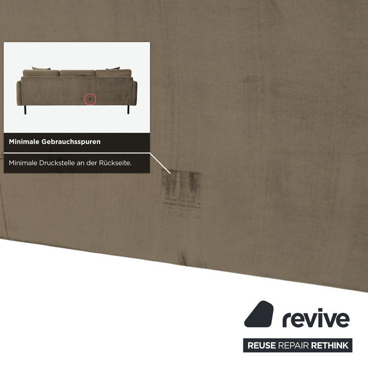 Bolia Scandinavia Dreisitzer Stoff Sofa Oliv Grün Couch