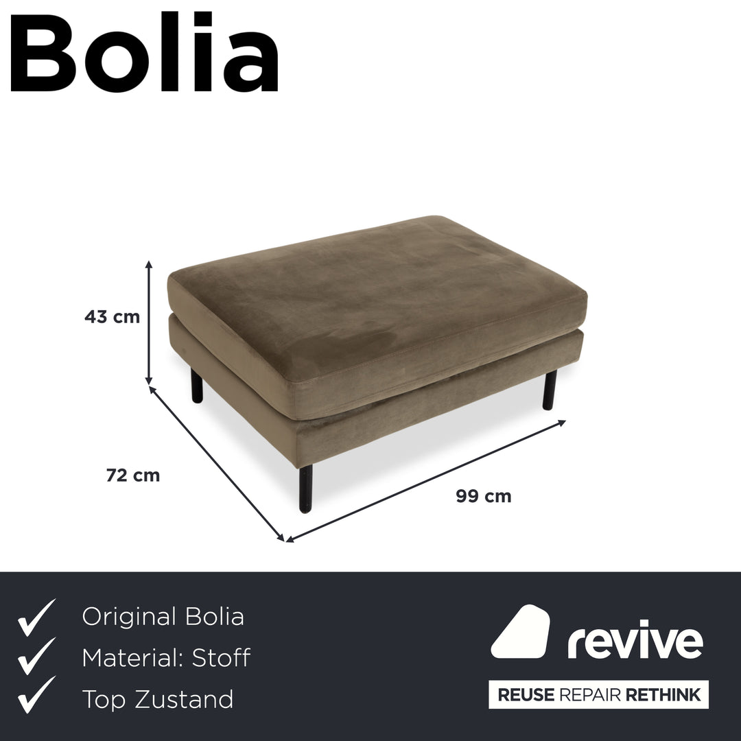 Bolia Scandinavia Stool, Fabric Olive Green