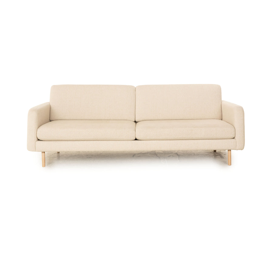 Bolia Scandinavia Remix Fabric Three Seater Cream Sofa Couch