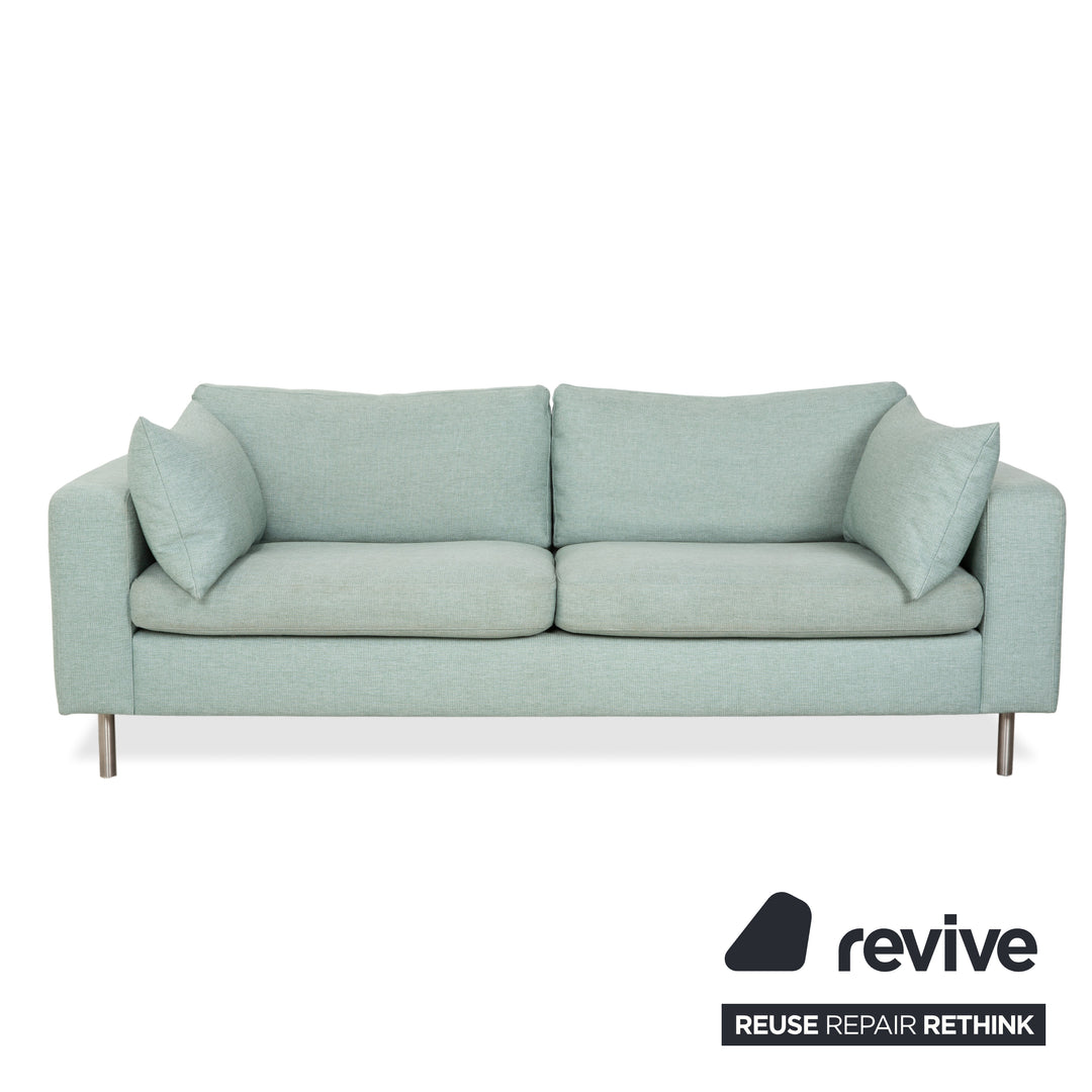 Bolia Scandinavia Fabric Three-Seater Ottoman Green Blue Sofa Couch