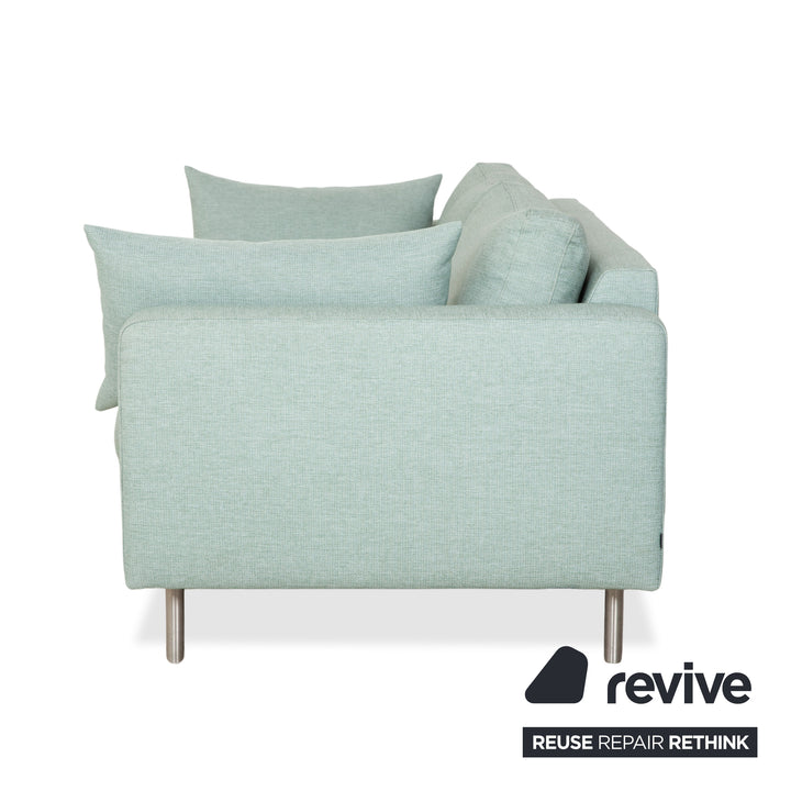 Bolia Scandinavia Fabric Three-Seater Ottoman Green Blue Sofa Couch