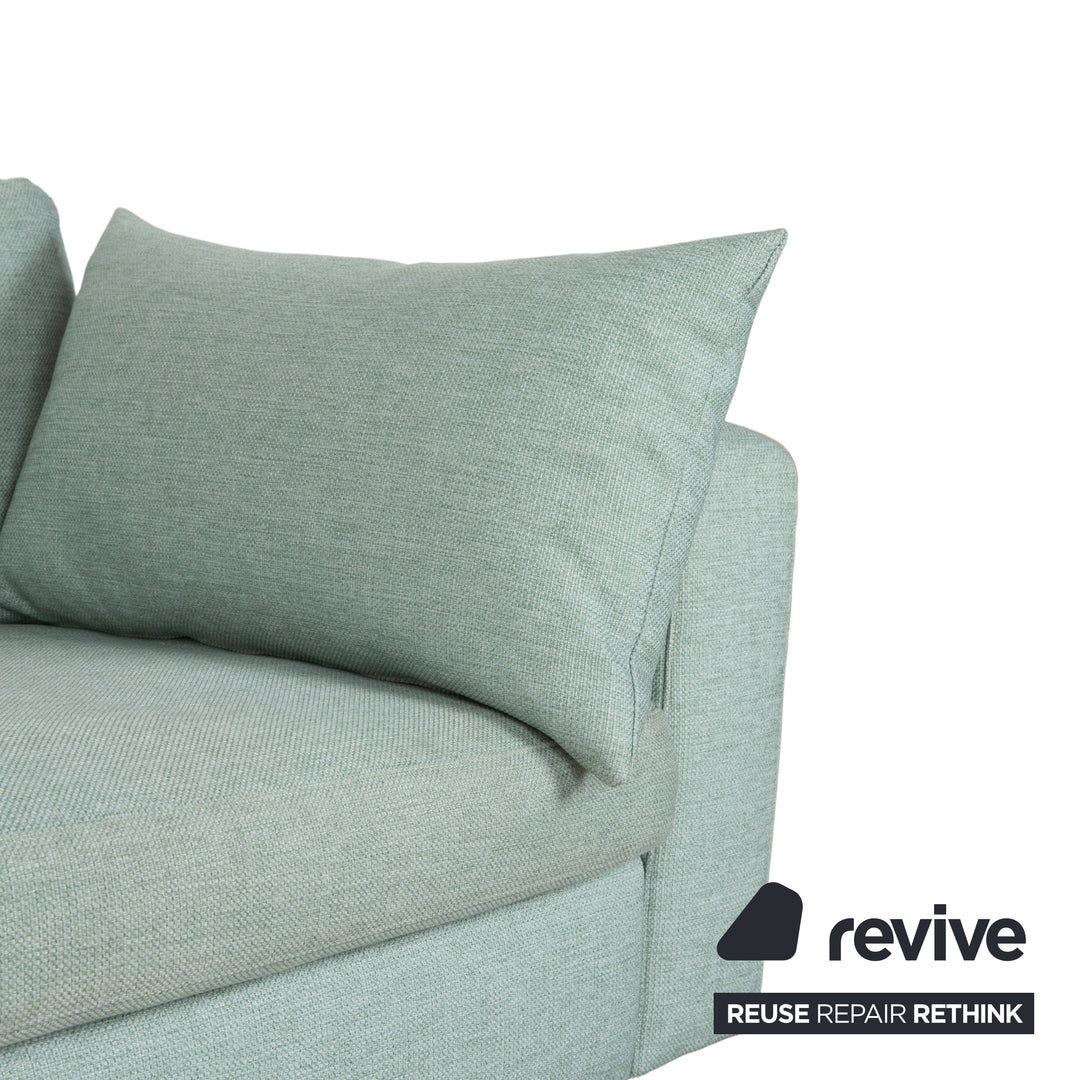 Bolia Scandinavia Stoff Dreisitzer Hocker Grün Blau Sofa Couch