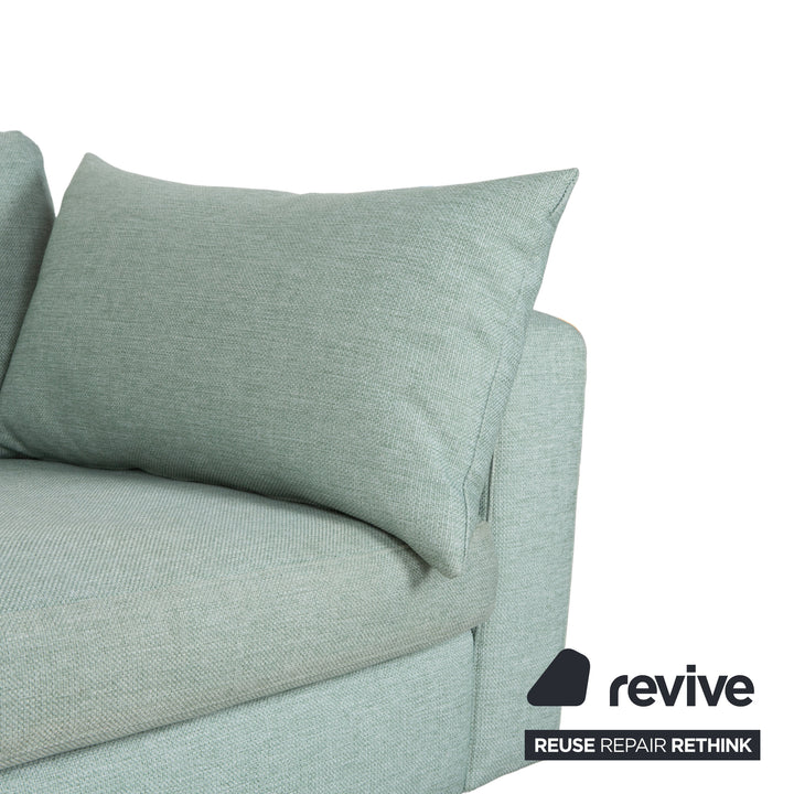 Bolia Scandinavia Stoff Dreisitzer Hocker Grün Blau Sofa Couch